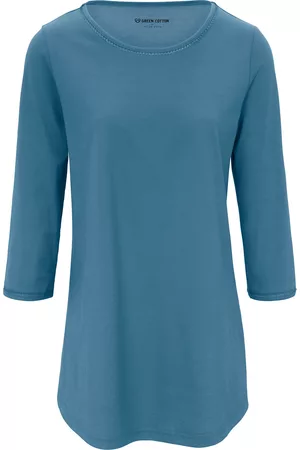 Green Cotton Dames T-shirts - Shirt