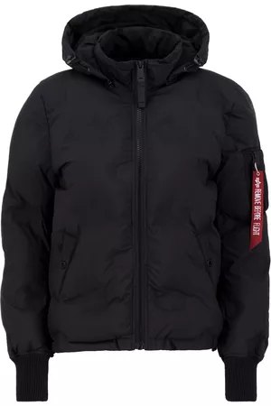 Alpha Industries Dames Donsjassen - Winterjas 'Flight Jacket Hooded Logo Puffer Wmn