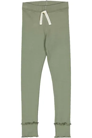 Green Cotton Leggings 