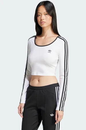 adidas Adicolor 3-Stripes Long Sleeve Crop Tee