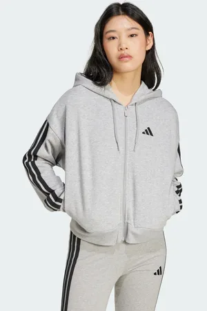 adidas Essentials 3-Stripes French Terry Full-Zip Hoodie