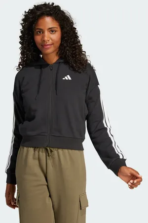 adidas Essentials 3-Stripes French Terry Full-Zip Hoodie