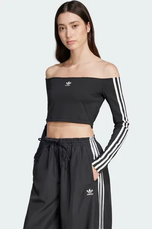 adidas Adicolor Off Shoulder Long Sleeve Tee