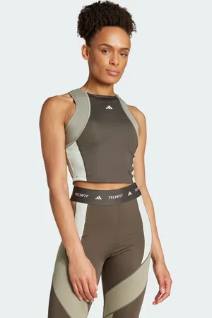 adidas TECHFIT Colorblock Training Crop Tank Top