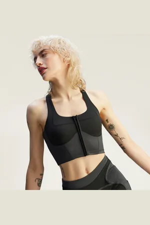 adidas By Stella McCartney Two-Tone Zipped Crop Top