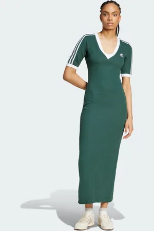 adidas Adicolor 3-Stripes Knit V-Neck Dress
