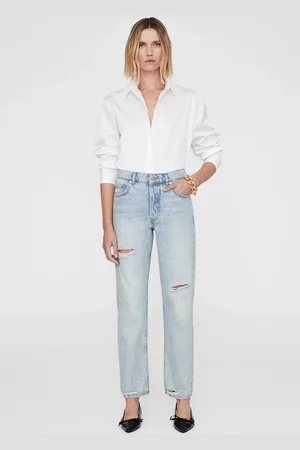 ANINE BING Kate Jean in Destructed Bleached