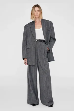 ANINE BING Declan Blazer in And Grey Stripe