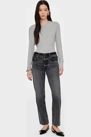ANINE BING Jo Long Sleeve Tee in Heather