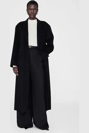 ANINE BING Quinn Coat in Black Cashmere Blend