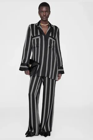 ANINE BING Lynette Shirt in Herringbone Stripe