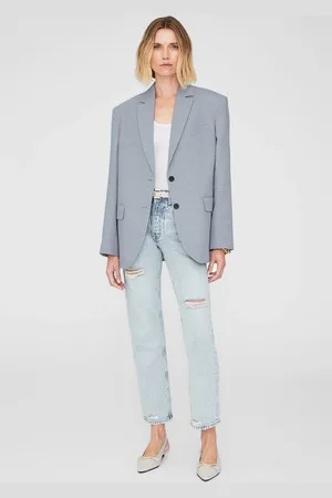 ANINE BING Quinn Blazer in Steel