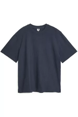 ARKET Bouclé Jersey T-Shirt - Blue