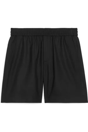 ARKET Wool-Blend Drawstring Shorts - Black