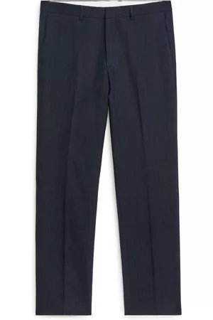 ARKET Slim Hemp-Cotton Trousers - Blue