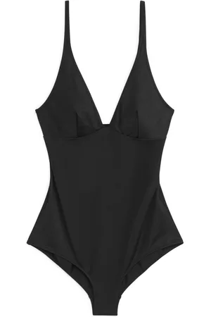 ARKET V-Neck Swimsuit - Black