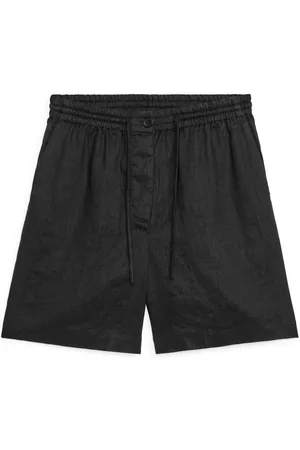 ARKET Dames Strings - Linen Drawstring Shorts - Black