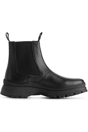 ARKET Chunky-Sole Leather Boots - Black