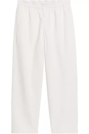 ARKET Heren Broeken - Relaxed Cotton Linen Trousers - Beige