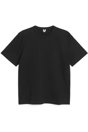 ARKET Linen Blend T-Shirt - Black