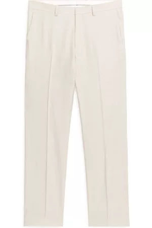 Arket Slim Hemp-Cotton Trousers - White