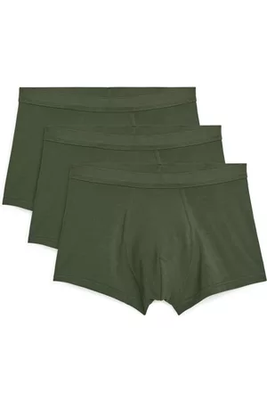 ARKET Heren Sokken - Pima Cotton Trunks, Set of 3 - Green