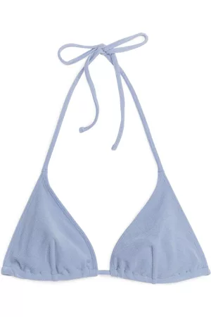 ARKET Textured Bikini Top - Blue