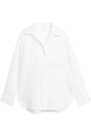 ARKET Dames T-shirts - Linen Shirt - White