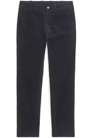 ARKET Heren Chino's - Straigh-Fit Corduroy Chinos - Blue