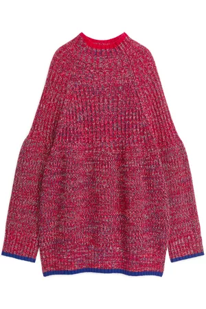 ARKET Wool Cotton Blend Jumper - Red