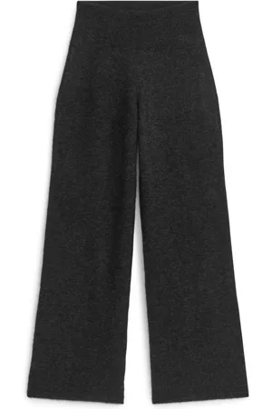 ARKET Heren Sokken - Knitted Alpaca Trousers - Grey
