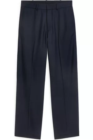 ARKET Straight-Fit Twill Trousers - Blue