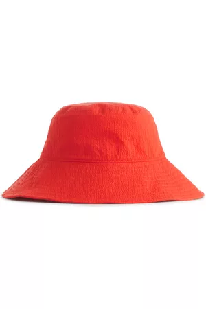 ARKET Seersucker Bucket Hat - Orange