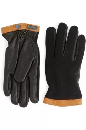 ARKET Hestra Deerskin Wool Tricot Gloves - Black