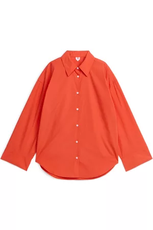 ARKET Relaxed Poplin Shirt - Orange