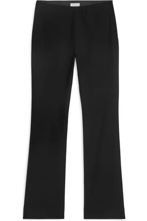 ARKET Dames Stretchbroeken - Cotton Stretch Trousers - Black