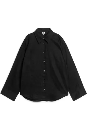 ARKET Linnen overhemden - Linen Shirt - Black