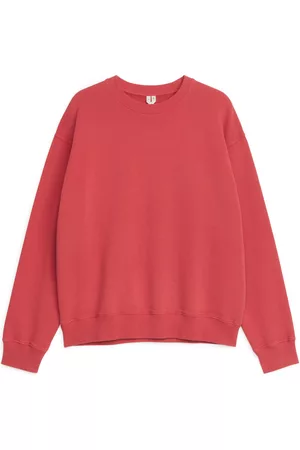 ARKET Heren Sweaters - Garment-Dyed Sweatshirt - Red