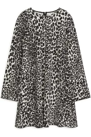 ARKET Printed A-line Dress - Beige