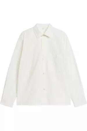 ARKET Garment-Dyed Poplin Overshirt - White