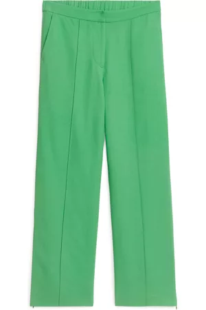 ARKET Viscose Lyocell Blend Trousers - Green