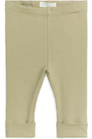ARKET Baby Leggings - Ribbed Lyocell Leggings - Yellow