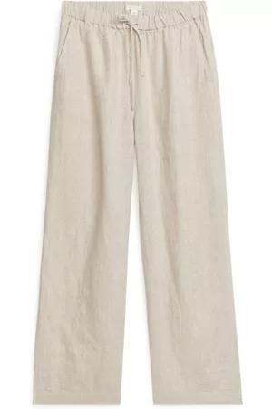 ARKET Linen Drawstring Trousers - Beige