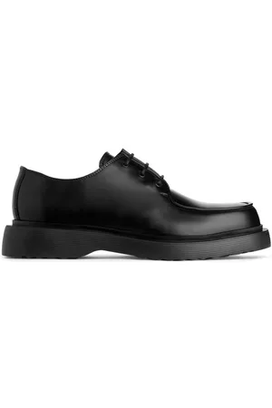 ARKET Heren Veterschoenen - Leather Derby Shoes - Black