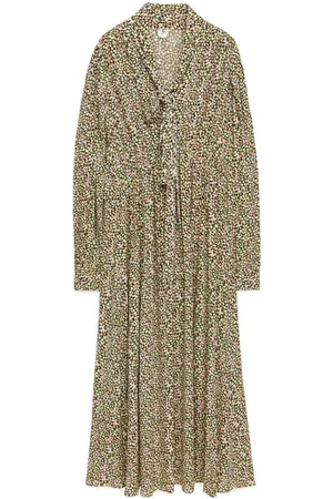 ARKET Tie-Neck Dress - Beige