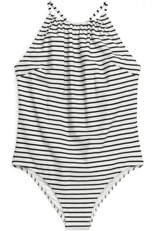 ARKET Ruch-Detail Swimsuit - Beige