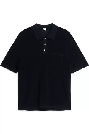 ARKET Mercerised Cotton Polo Shirt - Blue