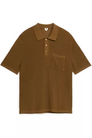 ARKET Mercerised Cotton Polo Shirt - Beige