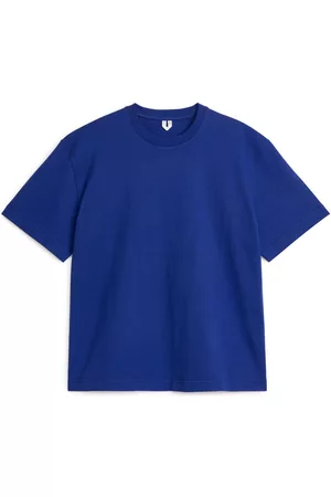 ARKET Heren T-shirts - Oversized Heavyweight T-shirt - Blue