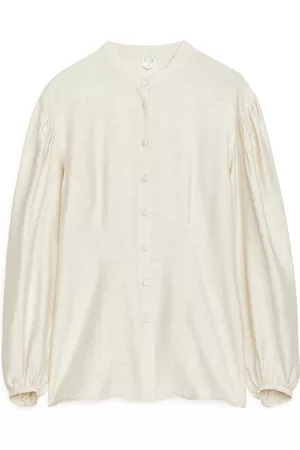 ARKET Dames Blouses - Linen Blend Blouse - Beige